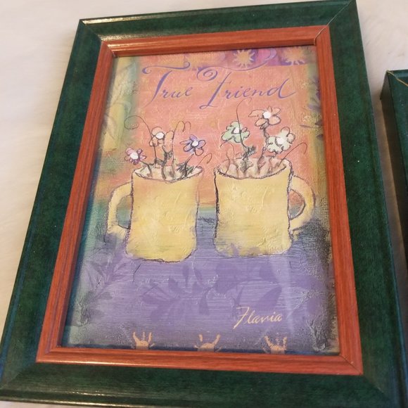 Two Wood Framed Glass Front Heartfelt Pictures - Picture 2 of 4